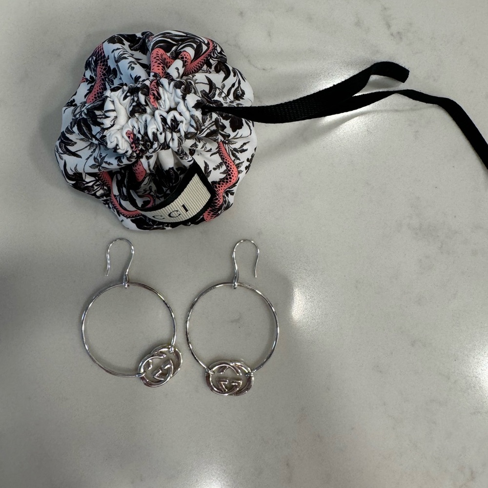 Gucci Silver Hoop Earrings